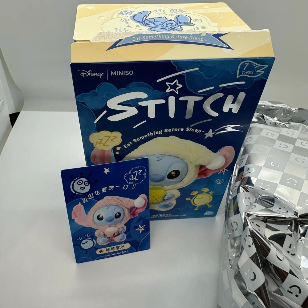 Miniso Disney Eat Something Before Sleep Stitch Confirmed Pure Coconut Juice